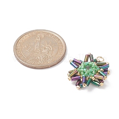 Seed Beads Beaded Charms&nbsp;PALLOY-MZ00120-04