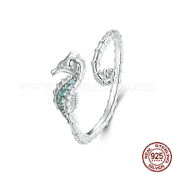 925 Sterling Silver Micro Pave Cubic Zirconia Adjustable Open Cuff Rings for Women&nbsp;FS-WG3D7C7-01