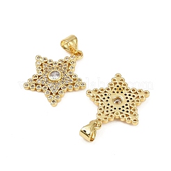 Brass Micro Pave Cubic Zirconia Pendants&nbsp;KK-S526-38G