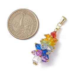 Chakra Theme Acrylic Pendants&nbsp;HJEW-JM02613-01