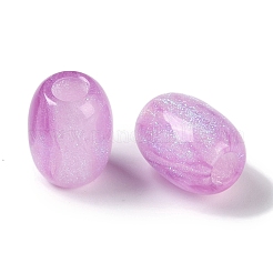 Resin European Beads with Glitter Powder&nbsp;RESI-F055-12