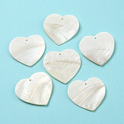 Natural Freshwater Shell Pendants&nbsp;SHEL-F008-01B