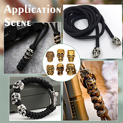 30Pcs 6 Styles Tibetan Style Alloy European Beads&nbsp;MPDL-PH0001-18AG