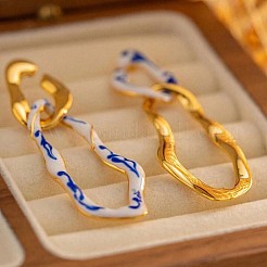 Alloy & Enamel Dangle Stud Earrings&nbsp;WG242C1-01
