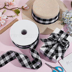 Polyester Tartan Wired Ribbon&nbsp;OCOR-WH0077-087A