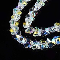 Electroplate Transparent Glass Beads Strands&nbsp;EGLA-N002-20A-B01