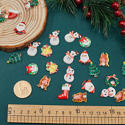 60Pcs 12 Styles Christmas Theme Resin Cabochons Sets&nbsp;CRES-GF0001-05