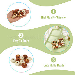 Silicone Beads Round Rubber Bead 15MM Loose Spacer Beads for DIY Supplies Jewelry Keychain Making&nbsp;FIND-TA0008-90B