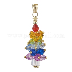 Chakra Theme Acrylic Pendants&nbsp;HJEW-JM02613-01