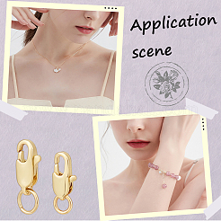 20Pcs 2 Styles Rack Plating Brass Lobster Claw Clasps with Jump Rings&nbsp;KK-BBC0009-95
