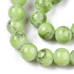 Baking Paint Glass Round Bead Strands&nbsp;DGLA-Q019-8mm-45A