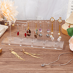 Detachable Acrylic 5 T-Bar Earrings Display Risers&nbsp;EDIS-FG0001-54
