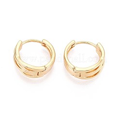 Brass Hoop Earrings&nbsp;EJEW-T047-95G