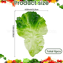 PVC Imitation Lettuce Leaf&nbsp;DJEW-WH20002-23