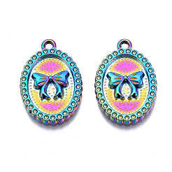 Rainbow Color Alloy Pendants Rhinestone Settings&nbsp;PALLOY-S180-316