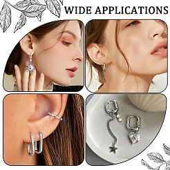 8 Pairs 2 Colors 304 Stainless Steel Huggie Hoop Earrings&nbsp;STAS-SC0021-28P