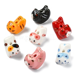 7Pcs 7 Colors Handmade Porcelain Beads&nbsp;PORC-CJ0001-45