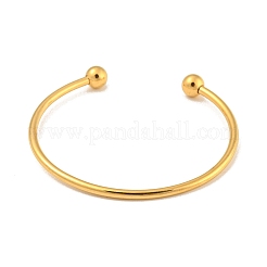Ion Plating(IP) 304 Stainless Steel Cuff Bangles for Women&nbsp;BJEW-M310-03G