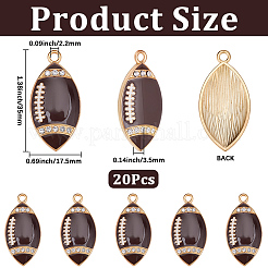 20Pcs Alloy Enamel Pendants&nbsp;ENAM-SC0008-18