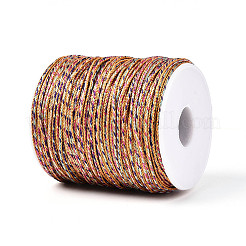 100M Segment Dyed Round Nylon & PET & Polyester Metallic Braided Cord&nbsp;OCOR-N009-01A