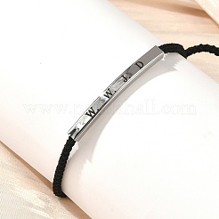 Word WWJD Polyester Cord Slider Bracelets&nbsp;BJEW-P384-01P