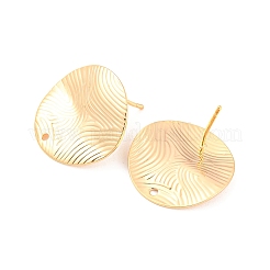 Rack Plating Brass Stud Earring Findings&nbsp;KK-M261-53G