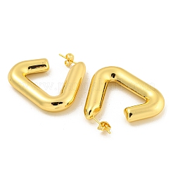 Rack Plating Brass Stud Earrings&nbsp;EJEW-M247-14G