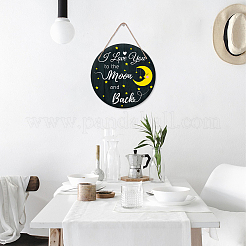Wooden Hanging Plate&nbsp;HJEW-WH0027-004