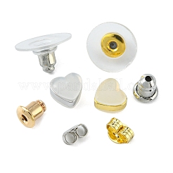 142Pcs 8 Style Brass & Silicone Earring Nuts&nbsp;KK-YW0001-43