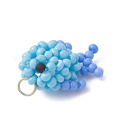 3Pcs Seed Glass Beaded Pendants&nbsp;PALLOY-MZ01010