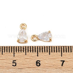 Brass Micro Pave Cubic Zirconia Pendants&nbsp;KK-K374-07G-03