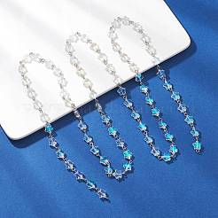 Iron Glass Handmade Star Link Chains&nbsp;AJEW-JB01435
