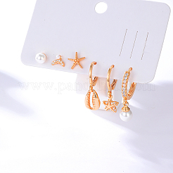 6 Pairs Brass Earring Sets&nbsp;NL6059