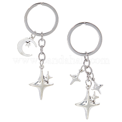 2Pcs 2 Styles Alloy Keychains&nbsp;KEYC-SP0001-37A