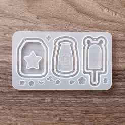 DIY Bottle & Ice-lolly Shaped Pendant Food-grade Silicone Molds&nbsp;X-SIMO-D001-04