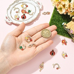 16Pcs 8 Styles Zinc Alloy Enamel Connector Charms&nbsp;FIND-YW0012-70