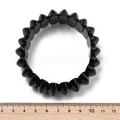 Bicone Natural Obsidian Beads Stretch Bracelets for Women Men&nbsp;BJEW-C097-05E