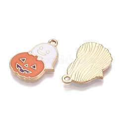 Halloween Theme Rack Plating Alloy Enamel Pendants&nbsp;ENAM-N056-358A