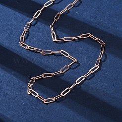 Brass Paperclip Chains Necklaces for Women&nbsp;NJEW-D302-69RG