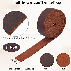 2M Flat AB Grade Cowhide Leather Cord&nbsp;AJEW-WH0479-73G-02