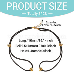 3Pcs Cowhide Leather Cord Double Layer Necklace Making&nbsp;AJEW-TA0002-77A
