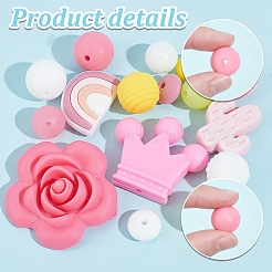 16 Style Food Grade Eco-Friendly Silicone Beads&nbsp;SIL-PH0001-08