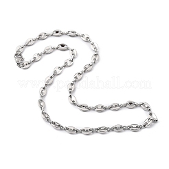 304 Stainless Steel Coffee Bean Chain Necklaces and  Pendant Necklaces Sets&nbsp;NJEW-JN03083