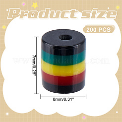 Opaque Resin Stripe Beads&nbsp;RESI-HY0001-31C