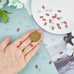 40Pcs 2 Colors Alloy Rhinestone Cabochons&nbsp;MRMJ-HY0001-26