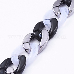 Imitation Gemstone Style Handmade Acrylic Curb Chains&nbsp;AJEW-JB00534-01