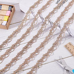 10 Yards Polyester Filigree Flower Lace Ribbon&nbsp;OCOR-ME0001-08