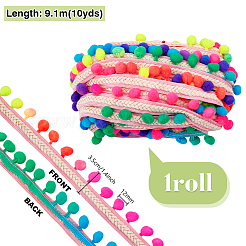 10 Yards Polyester Pom Pom Ball Tassel Ribbons&nbsp;DIY-PH0033-31