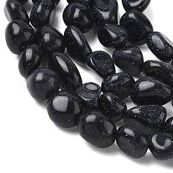 Synthetic Blue Goldstone Beads Strands&nbsp;G-C286-A04