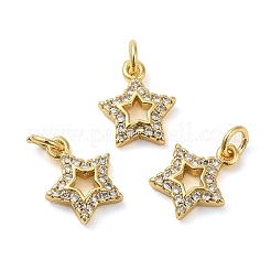 Brass Micro Pave Cubic Zirconia Pendants&nbsp;KK-E048-12G